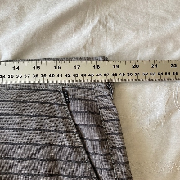 Billabong Men's Gray Striped Chino Casual‎ Walking Beach Shorts Cotton Size 36 - Picture 12 of 16
